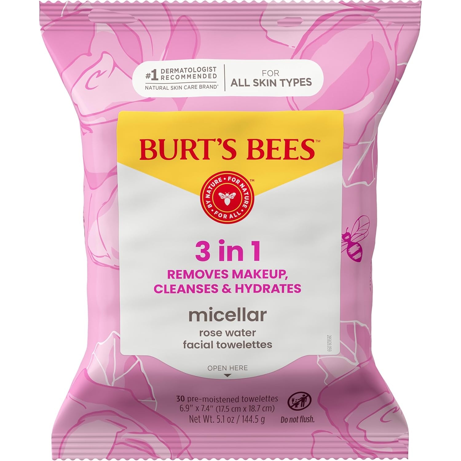 Micellar Rose Water Facial Towelettes