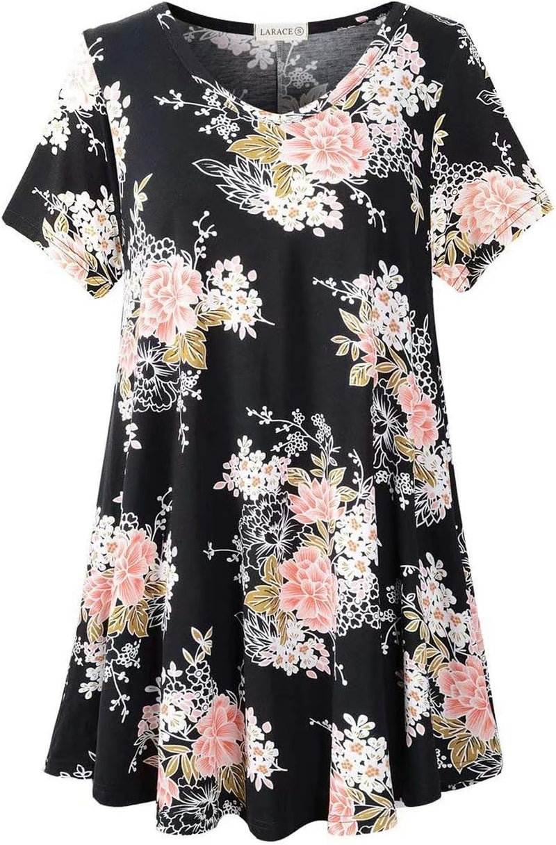 V Neck Tunic plus Casual Tops