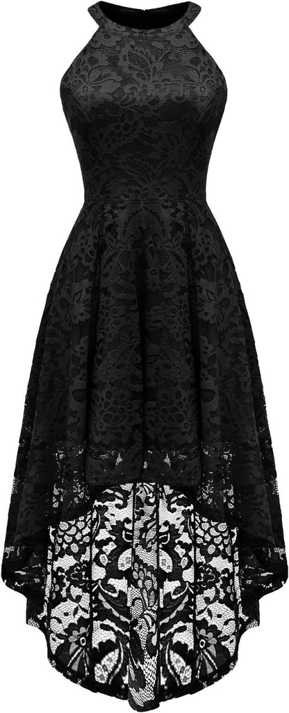 Women Halter Lace Wedding Guest Dress