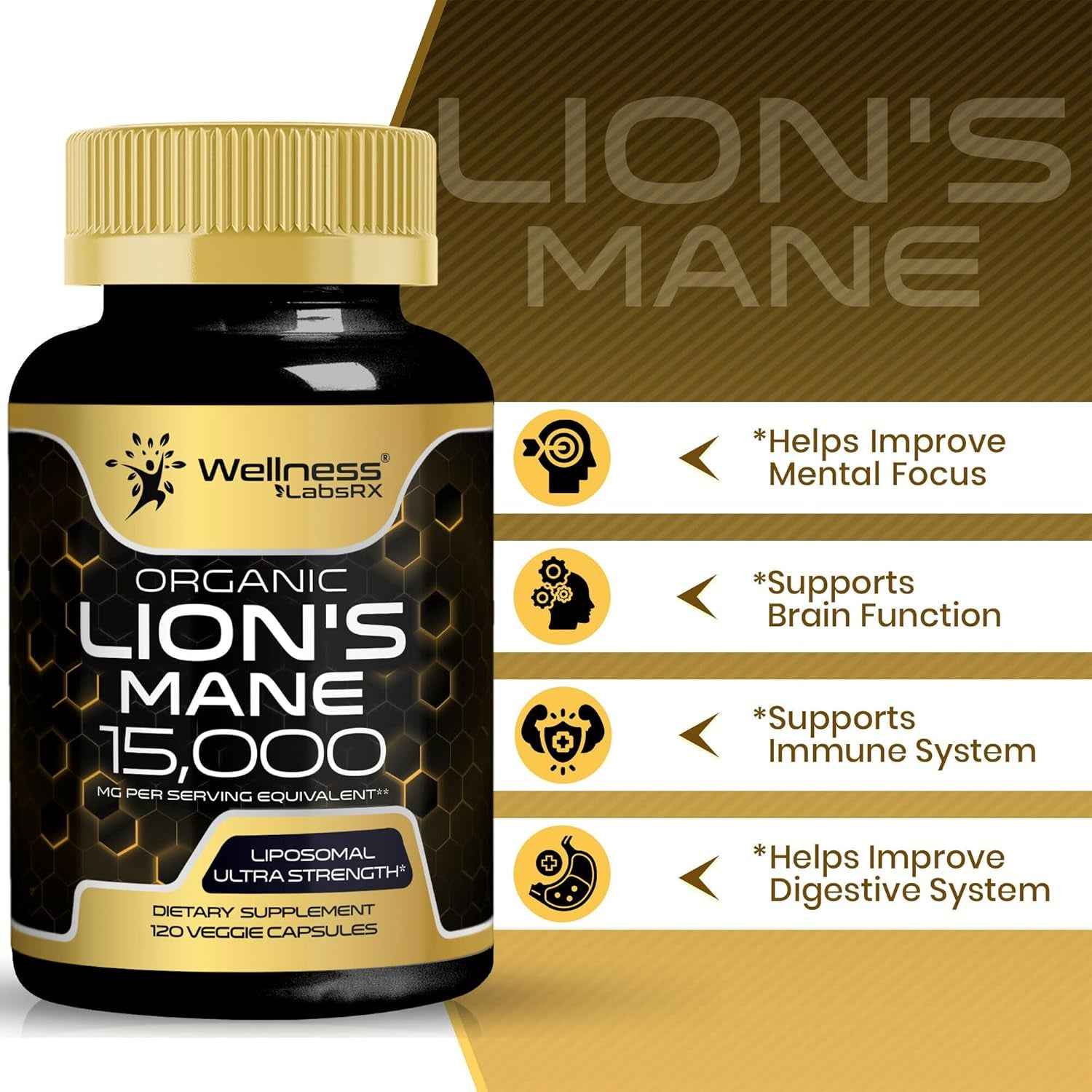 Lions Mane Supplement Capsules