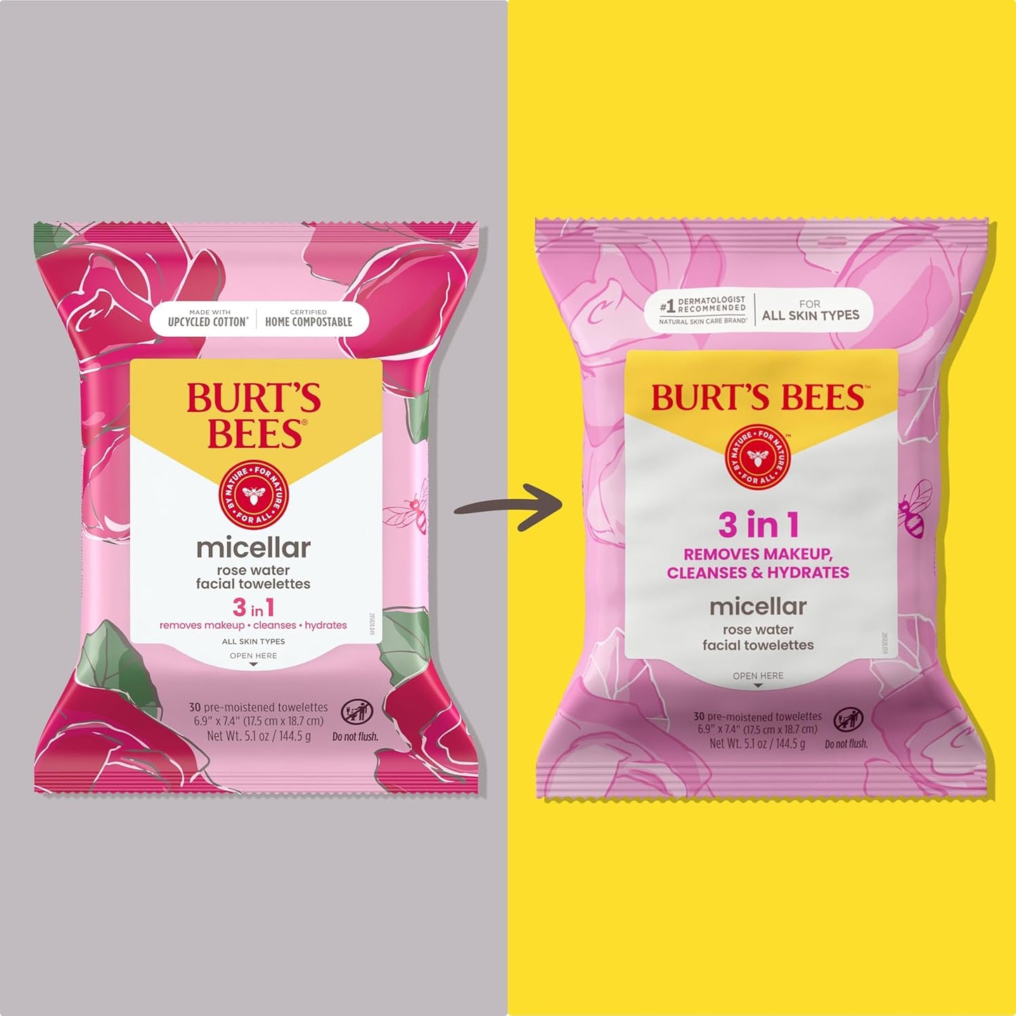 Micellar Rose Water Facial Towelettes