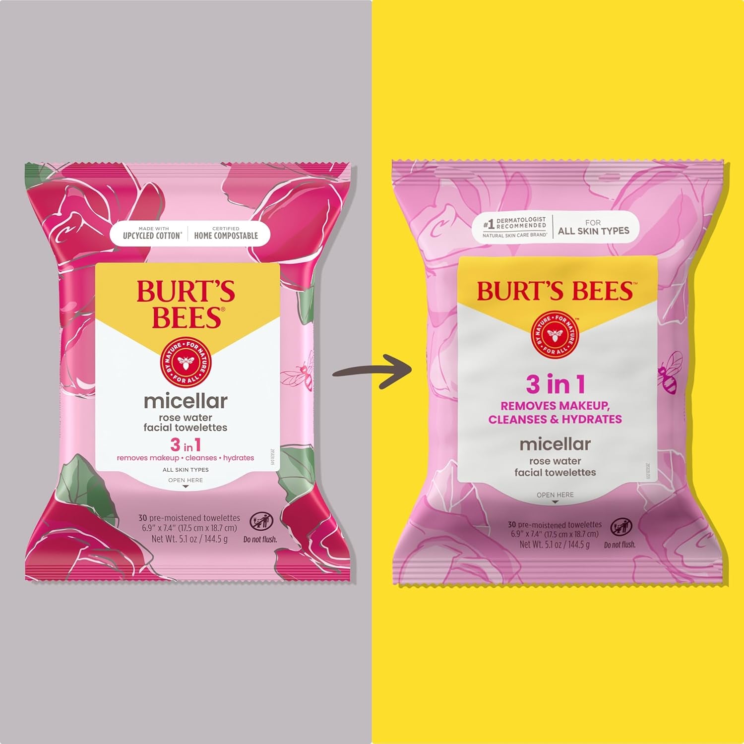 Micellar Rose Water Facial Towelettes