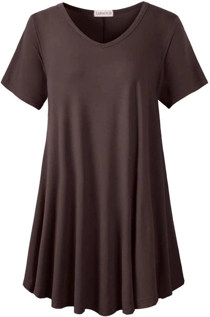 V Neck Tunic plus Casual Tops
