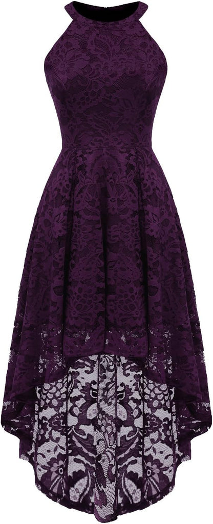 Women Halter Lace Wedding Guest Dress