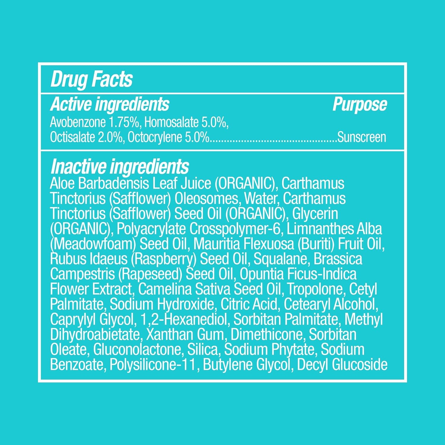 Organic Face Sunscreen SPF 50 Sunblock Lotion