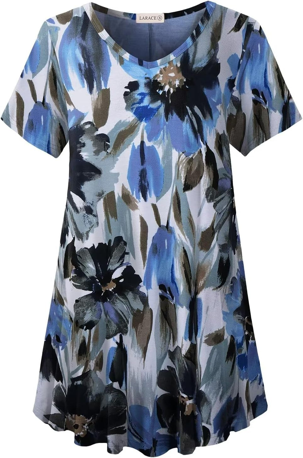V Neck Tunic plus Casual Tops