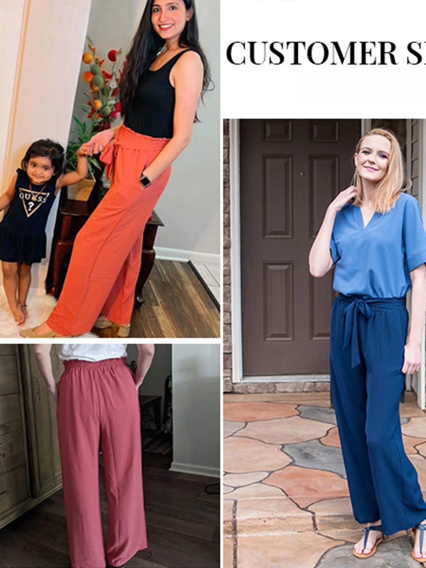Casual Wide Leg High Waisted Pants