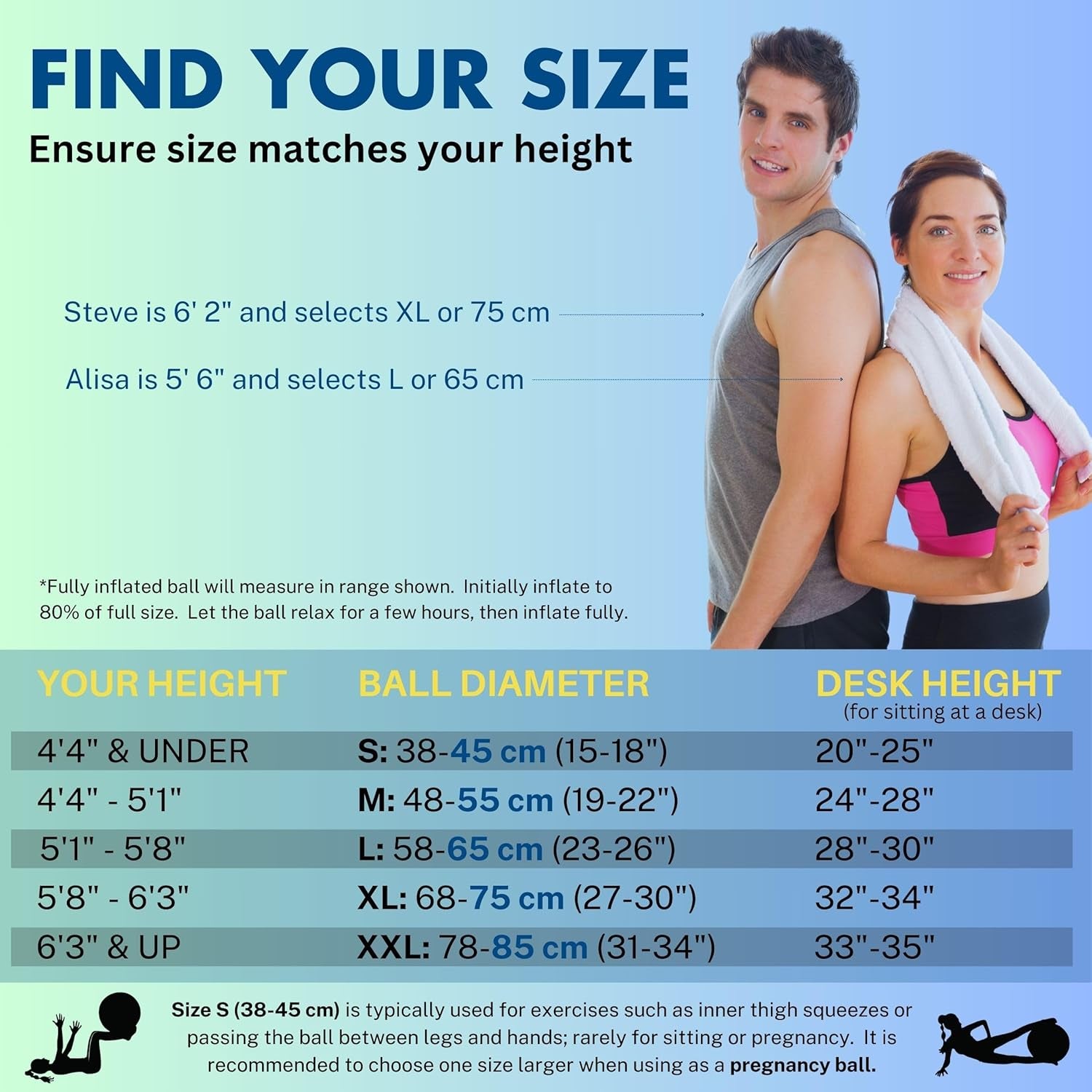 Anti-Burst Yoga & Exercise Ball