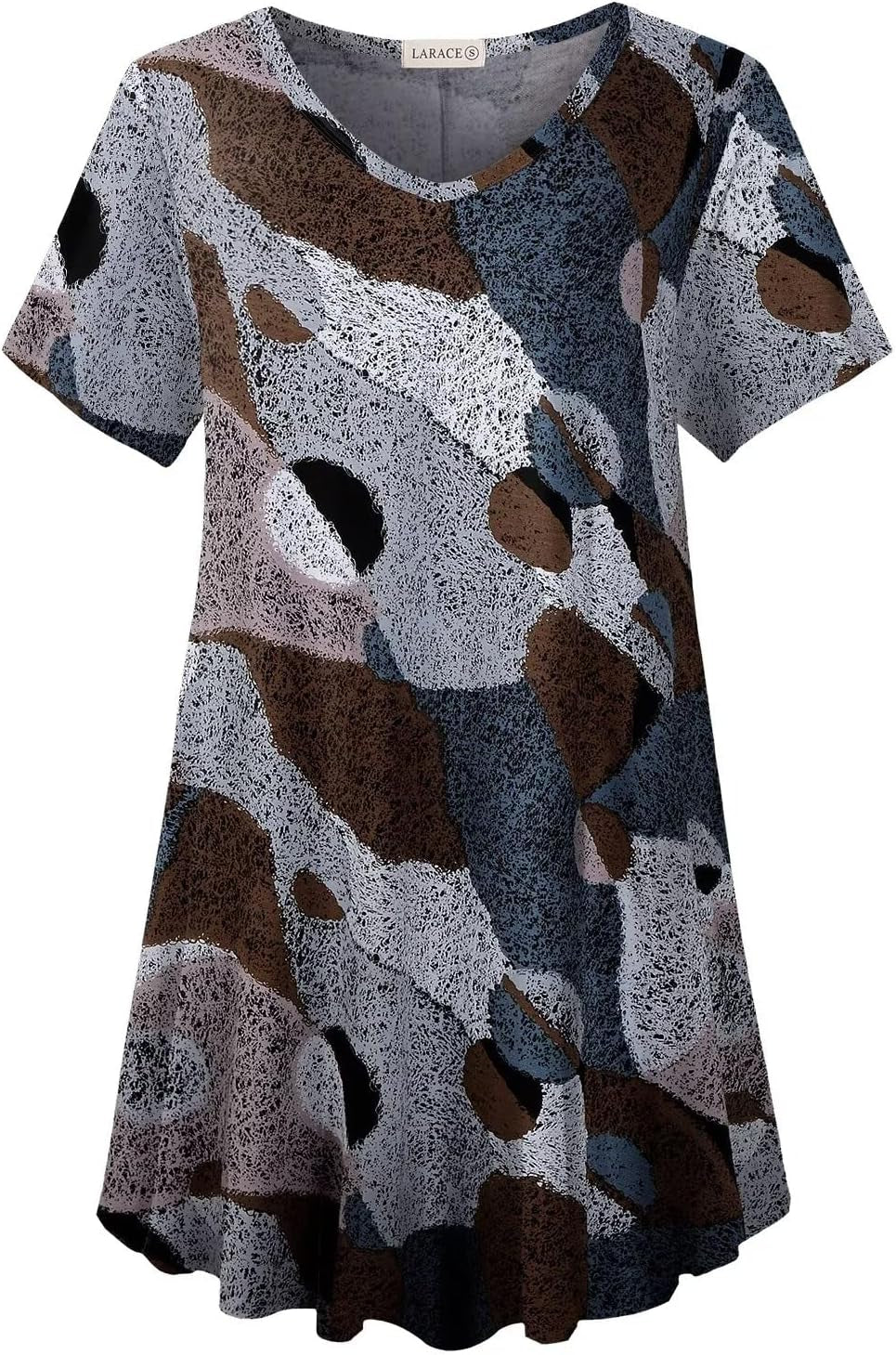 V Neck Tunic plus Casual Tops