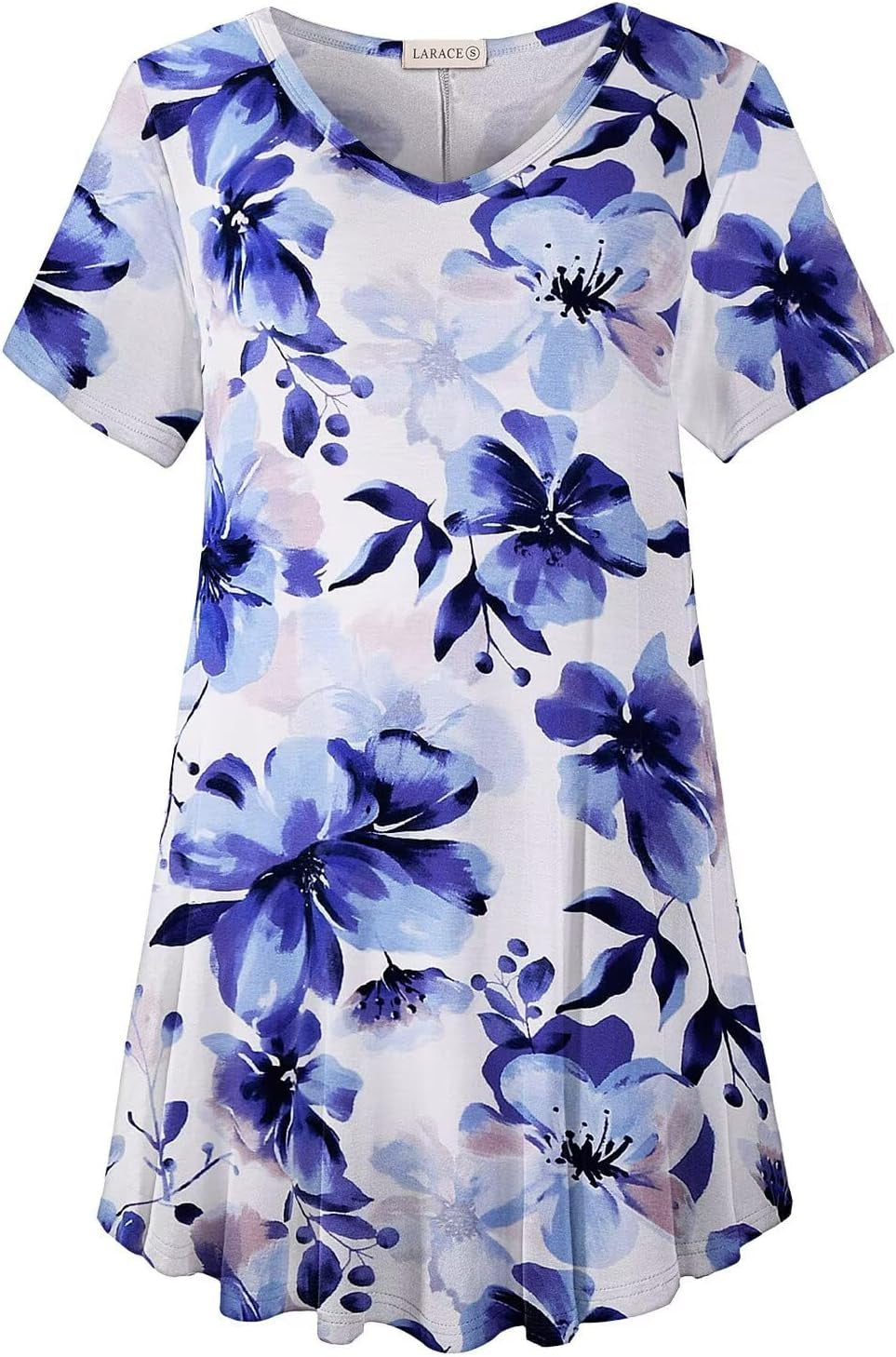V Neck Tunic plus Casual Tops