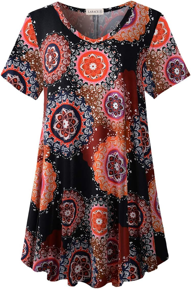 V Neck Tunic plus Casual Tops