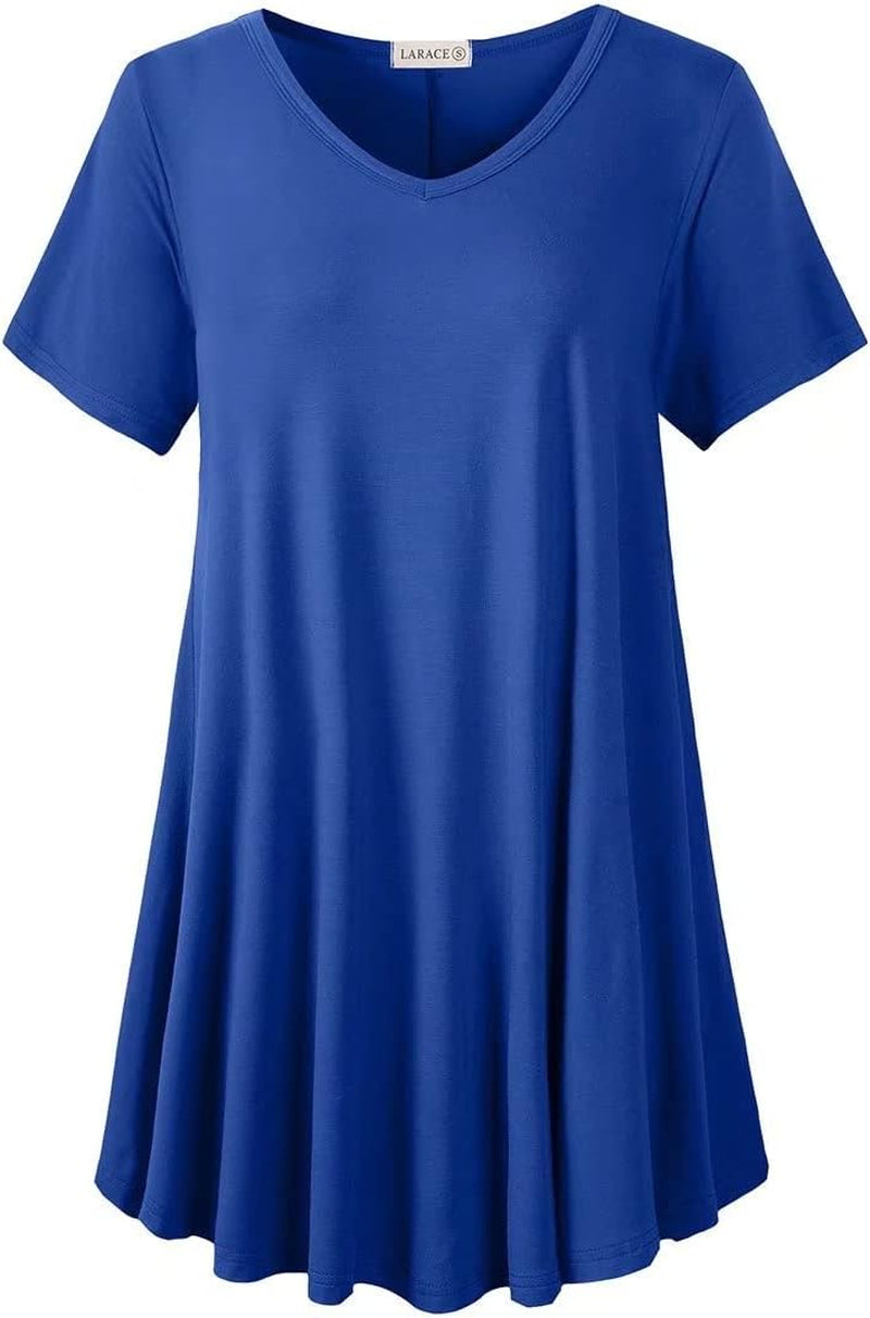 V Neck Tunic plus Casual Tops