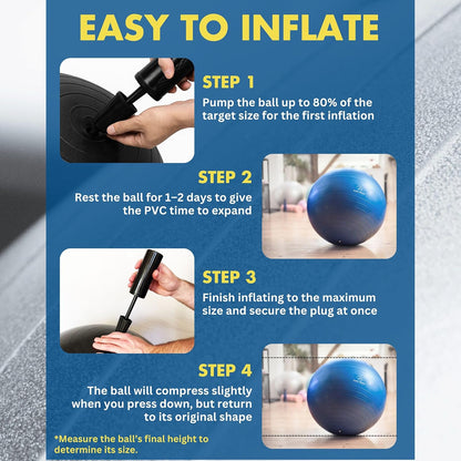 Anti-Burst Yoga & Exercise Ball