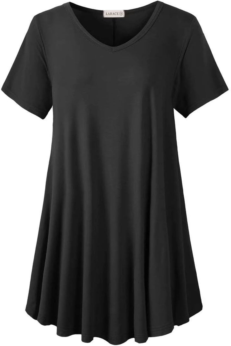 V Neck Tunic plus Casual Tops