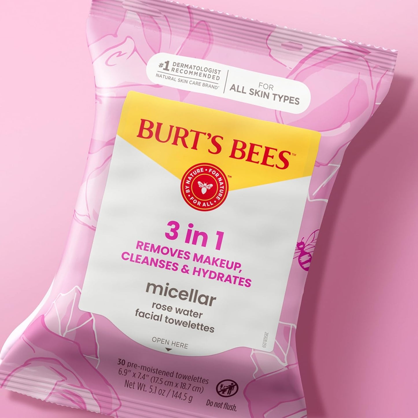 Micellar Rose Water Facial Towelettes