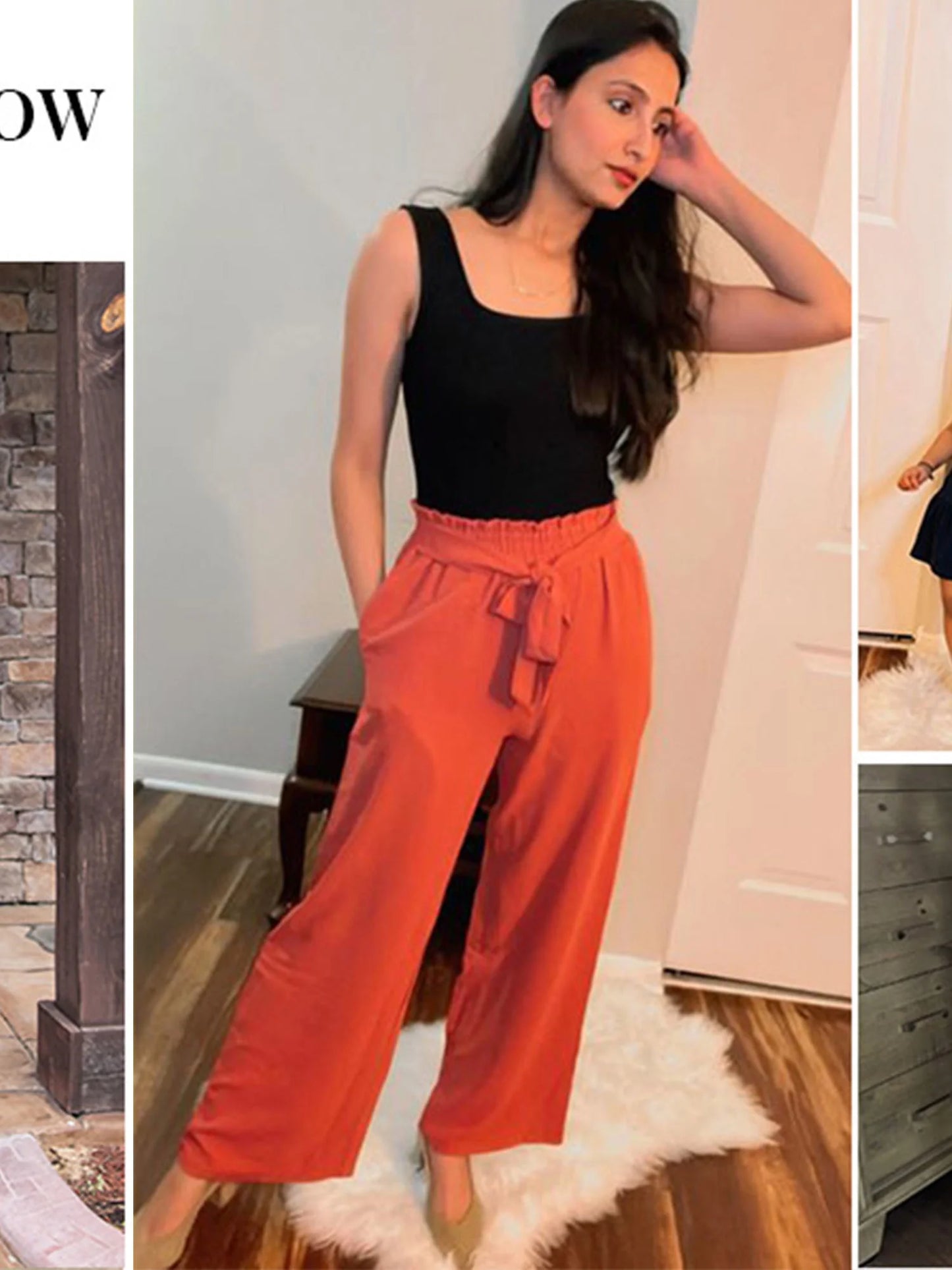 Casual Wide Leg High Waisted Pants