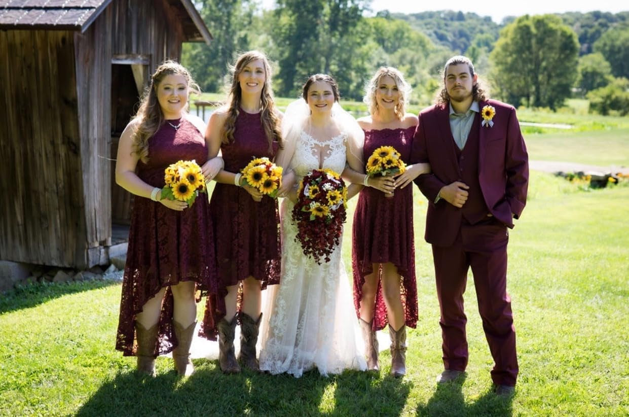 Women Halter Lace Wedding Guest Dress