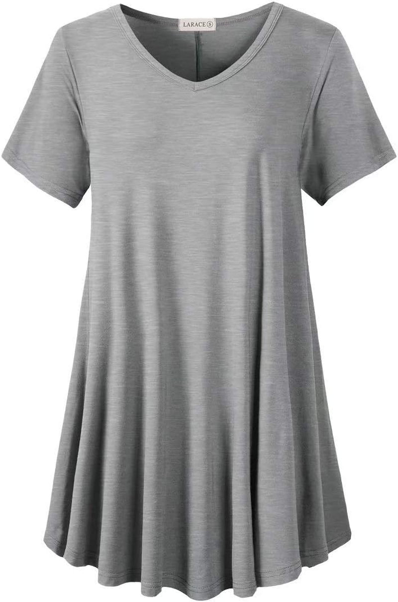 V Neck Tunic plus Casual Tops