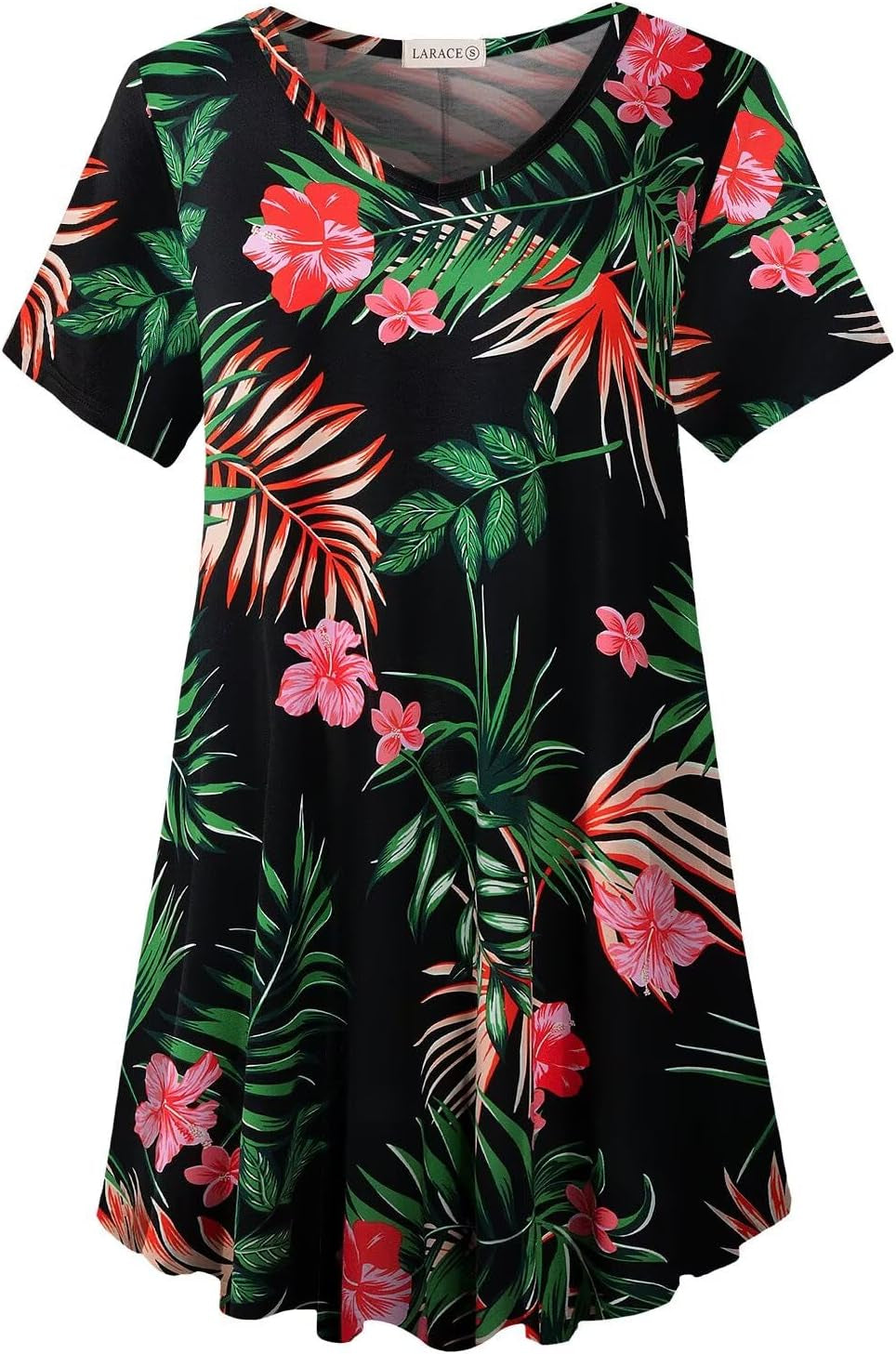 V Neck Tunic plus Casual Tops