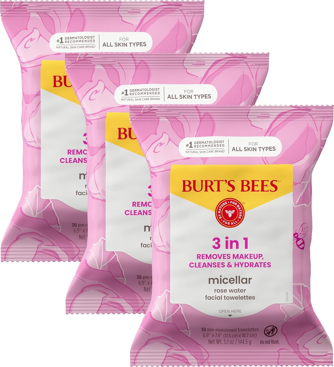 Micellar Rose Water Facial Towelettes
